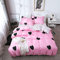 Tomifine Love Bettwäsche Set Partner Bettbezug Microfaser 135x200cm + 2 Kissenbezügen 80x80cm Mr. Und Mrs. Love, Rosa