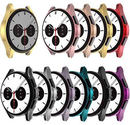 Hülle Kompatibel mit Samsung Galaxy Watch 4 Classic 46 mm 42 mm Schutzhülle aus weichem TPU, Kratzfest, vollflächige Schutzhülle für Galaxy Watch 4 Classic (2021) (42mm, 10pack)