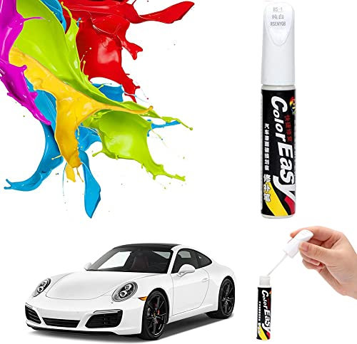 Lackstift Auto Reparaturlack Weiß,Lackreparaturstift Autokratzer Reparaturmittel Autolackreparatur Speziallackstift für Autoreparaturwerkzeug, 12ml Autolack Reparatur für Autokratzer Reparatur,1