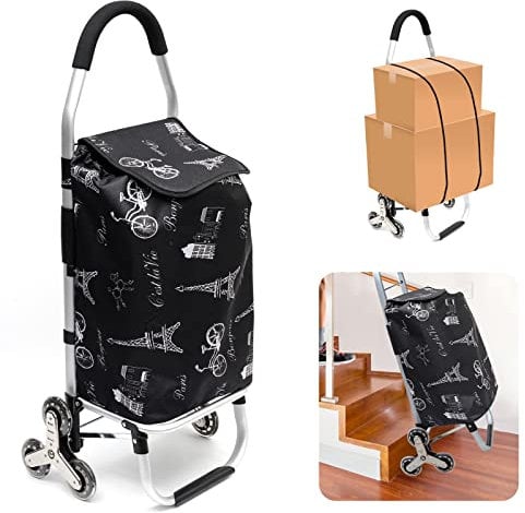 Einkaufswagen mit stabilem Aluminiumrahmen und Abnehmbarer wasserdichter Segeltuchtasche - Der ideale Begleiter für bequemes und praktisches Einkaufen