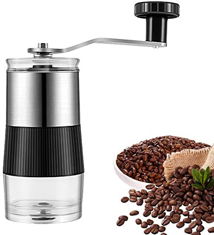 Fulenyi Manual Coffee Grinder, Manual Hand Coffee Grinder, Coffee Bean Mill with Stainless Steel Handle for Home, Travel, Hiking or Camping