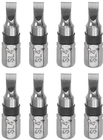 sourcing map 8pcs 4mm Slotted Hex Screwdriver Bit 1/4 Hex Shank 1 Length S2 Steel Magnetic Power Drill Bits