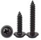 FandWay Vis Autotaraudeuses à Tête Ronde Avec Rondelles M3 x 8/10/12/16/20mm Acier Carbone Oxyde Noir Vis à Tôle Autoperceuses,Vis Cruciformes à Bois Entièrement Fileté (25 pièces/chacune)