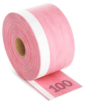 Isolbau Fensterband Rot 100 mm x 10 m Fensteranschlussband Fenster-Dichtband Innen Luftdicht Schlagregendicht Diffusionsoffenes Anschlussband für Fenster & Tür Kompriband MPA geprüft