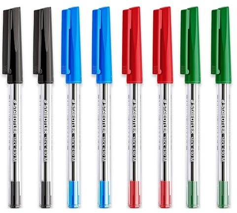 STAEDTLER Medium 0.5mm 430 M Stick Ballpoint Pens Writing Pen Smooth (Multicolor)
