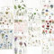 Scrapbooking Blumen Stickers Journaling Zubehör Aesthetic Sticker Aufkleber Fotoalbum Scrapbooking Bullet Journal Sticker Stickerbuch Erwachsene für Karten，DIY，Album