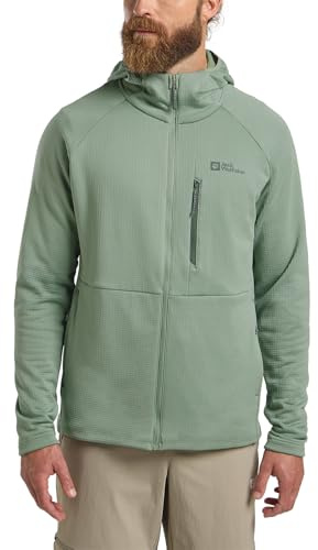Jack Wolfskin Herren Kolbenberg Hooded Fz M Fleece-Jacke, Eucalyptus, 3XL EU