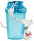 Toced Mini bouteille shaker de protéines avec mixball en acier inoxydable, avec couvercle à rabat anti-fuite, sans BPA, parfaite pour les protéines et les compléments, 400 ml (bleu)