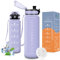 Vikaster Bouteille, Gourde 1.5 Litre, sans BPA, Étanche & Réutilisable, Convient Pour la Gym, Yoga, Camping, Sport, Gourde Randonnée, A-violet Clair