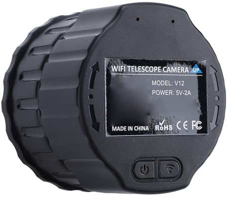Drahtloses Digitales WiFi Okular für 1,18- Bis 1,97 Zoll Teleskope, Teleskopkamera mit 30 mm- Bis 50 mm Okularen, Integrierte WiFi Apps, Unterstützt Bis zu 128 GB, Elektronische