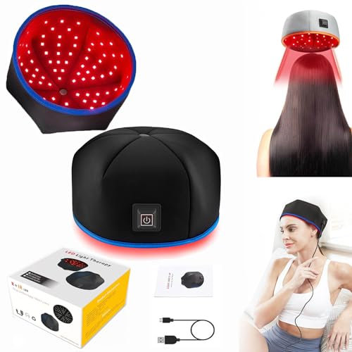 Red Light Therapy For Hair Growth,Red Light Hair Growth System,FDA Cleared For Hair Loss In Men & Women,Advanced Hair Regrowth System,Red Light Therapy Cap. (black)