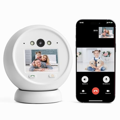 ACEMO Camera for Home Security with 2.8 inch Screen,Two-Way Video Indoor Camera, 1080P HD PTZ Wireless Nanny Dog Pet Home Security Cameras Baby Monitor Human Tracking Detection, 24/7 Recording