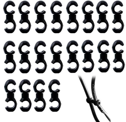 20 Stück Bremszug Schnalle Clips,Fahrrad Kabel Clip,Schwarz Fahrrad Bremskabelklemme Bremszug Clip,Fahrrad Bremszug,S-Haken Clips Fahrradschnalle,Kunststoff,für Fahrrad Bremskabel Schaltzug Seil