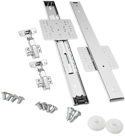 Kuntesetty Klappbare Schranktür Führungsschienen, Schiebetüren Set für Möbel, 500mm