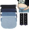 WUSJCOF 4 Stück Hosenbunderweiterung, Schwangerschaft, Hosenknopf Verlängerung, Schwanger, Schwangere Frauen Knopfverlängerung für Hosen (Schwarz, Blau, Hellblau, Dunkelblau)