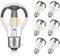 karedle oard G45 Kopfspiegellampe Silber LED Glühbirne E27 Sockel Edison Lampe ersetzt 40 Watt, 4W, 240 Lumen, 2700K warmweiß, LED Filament Fadenlampe, Dimmbar, 220V, Silber
