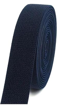 5 metros de banda elástica de 20-50 mm para coser pantalones, banda de goma para ropa interior, cinturones elásticos, accesorios de bricolaje,Azul marino,38mm