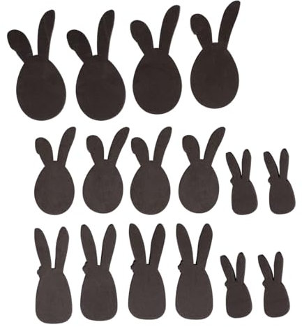 Rayher Nupsi Platzhalter Osterhasen, 2 Designs, sortiert, 16 Stück, verschiedene Größen, für Vertiefungen beim Betongießen, 30242000
