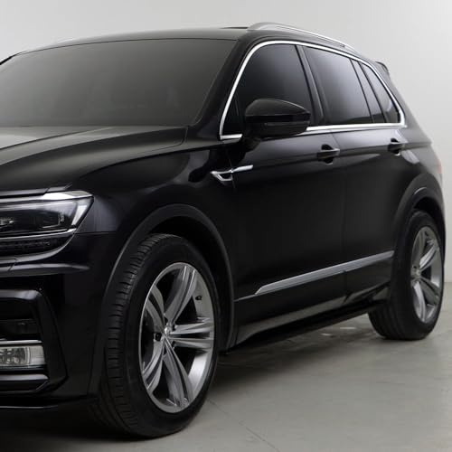 Seitenschweller kompatibel mit VW Volkswagen Tiguan MK2 R–Line 2015–2020 | kompatibel mit Volkswagen Tiguan II R-Line 2016-2020 - Schwarz glänzend