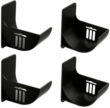 Bojueshaw 4PCS No-Drill Garbage Bag Dispenser Rack – Wall, Door & Cabinet Mounted Storage Holder for Kitchen & Bathroom (Black)