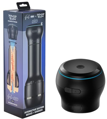 KIIROO Feel Stroker Mouth + PowerBlow Set, Interaktiver Masturbator mit App Steuerung, Automatisches System mit Einstellbarer Saugkontrolle und Freihändiger Nutzung