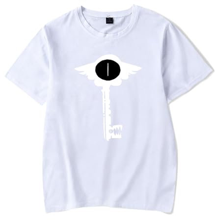 Hazbin Hotel T-Shirt, Anime Cartoon Design, Kurzarm Baumwolle, Schwarz und Weiß, Unisex