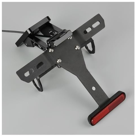 Number plate Accessories License Plate Holder For Kawasaki Z900 2017-2022 Motorcycle Fender Eliminator Tail Number Plate Bracket For Z H2 2020+ ACCESSORIES(Black- Silver)