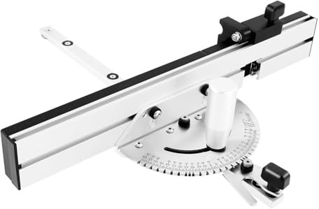 Präzisions-Gehrungsanschlag, Gehrungslehre Winkelanschlag Schiebeschlitten Für Tischkreissäge 450mm, 0-60° Einstellbarer Winkel
