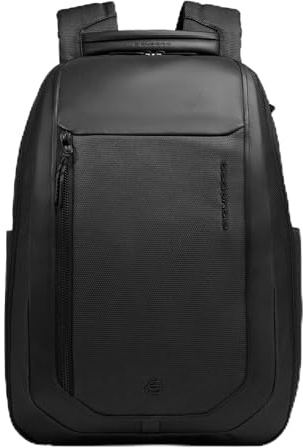 Piquadro Laptop Reiserucksack 15,6 aus recycled Stoff Unisex Leder und Stoff schwarz