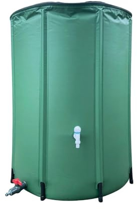 Genérico Rain Barrel Water Collector – PVC Mesh 100-750L | Water Storage Tank, Large Capacity Garden Container | Portable Rain Collection System For Outdoor Garden Waters Saving Irrigation
