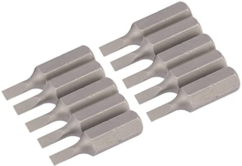 Draper 64024 3mm 1/4 Hex Plain Slot Insert Bit 25mm Long (10 Piece)