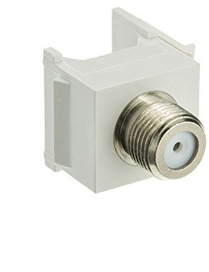 CableWholesale f-pin Coaxail Stecker Keystone Modul Kabel, weiß (322–120 WH)