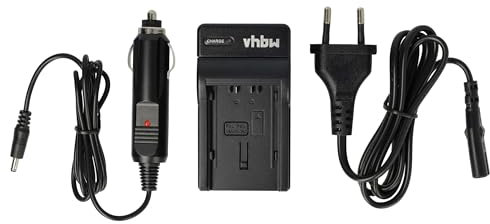 vhbw caricatore compatibile con Panasonic HC-X900M, HC-X900, HC-X909, HC-X800 camera - Stazione di carica + cavo auto + spia di carica, 8,4 V