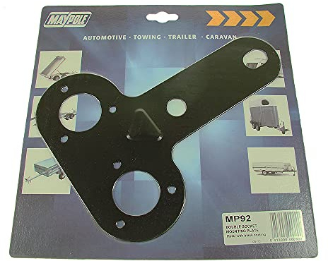 Maypole 092 Double Socket Mounting Plate , Black