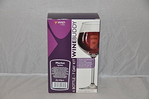 Youngs Wine Buddy Merlot Wine Making Kit - Makes 6 Bottles!