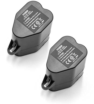 vhbw 2X Akku kompatibel mit Siemens VSR 8000 Sensor Cruiser Home Cleaner Heimroboter (2000 mAh, 6 V, NiMH)