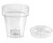 VASO TRASPARENTE PORTO CON SUPPORTO PER ORCHIDEE DIAMETRO CM 14 COMPLETO DI SOTTOVASO (1)