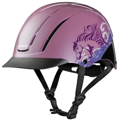 Troxel Spirit Full Coverage Horse Riding Helmet, Low-Profile Adjustable Design, Safety Horseback Riding Gear, Small (6-1/2-6-7/8), Pink Dreamscape