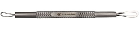 HK Manicure by Hans Kniebes - Mitesser-Entferner - Komedonenquetscher für Pickel, Akne und Blackheads - rostfreier Edelstahl