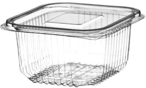 Monarch Glen 40-Pack Plastic Rectangular Food Containers with Snap Lid, 375cc, 12cm x 10cm x 5.5cm, Practical and Convenient, Ideal for Salad, Sushi, Fruit, Cake