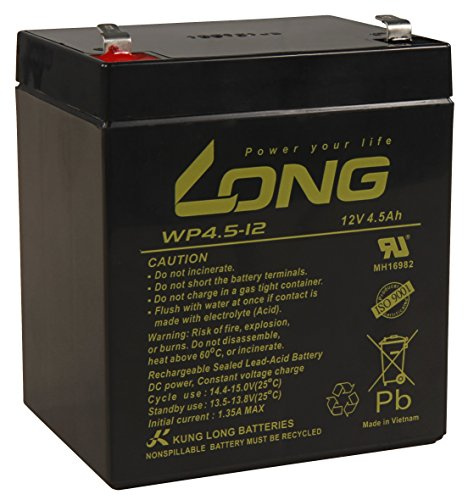 Bleiakku KUNG LONG WP4,5-12, 12V/4,5Ah, 90x70x107mm, 1,62kg