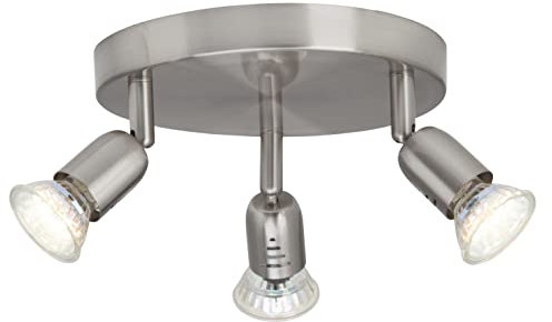 Brilliant Lampe Loona LED Spotrondell 3flg eisen | 3x LED-PAR51, GU10, 3W LED-Reflektorlampen inklusive, (250lm, 3000K) | Köpfe schwenkbar