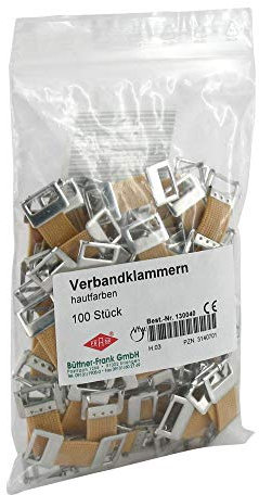 Verbandklammern Hautfarben mit Gummiband