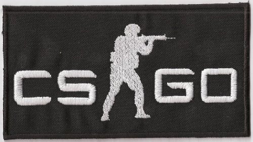 Counterstrike CSGO Gamer Patch Go global Offensive US Counter Terrorist Unit Zocker Aufnäher mit Stickerei zum aufnähen, Computerspiel Applikation für Mousepad/Tasche/Jacke, 130x70mm