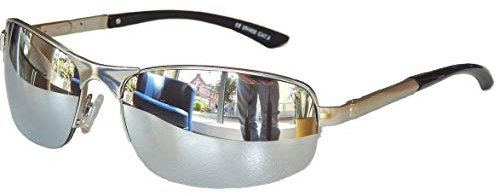 MATRIX SONNENBRILLE SPORTBRILLE MOTORRADBRILLE SPORT BRILLE M 26 (Chrom silber verspiegelt)