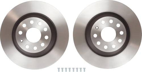 Genuine TRW Solid Painted Brake Discs - Part Number DF6504