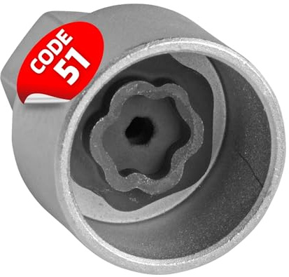 SW-Stahl 02384L-11 Felgenschloss-Adapter Code 51 für BMW Radsicherung | Präzisions-Felgensicherungs-Adapter mit Außen-Sechskant-Antrieb - Passender Schlüssel für Radbolzen ab Baujahr 2012