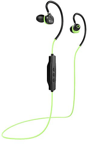 iN TECH Bluetooth Earphones Slim Lightweight Sport Earphones, Great for Running, Jogging, Cycling, and Active Lifestyles (Green)