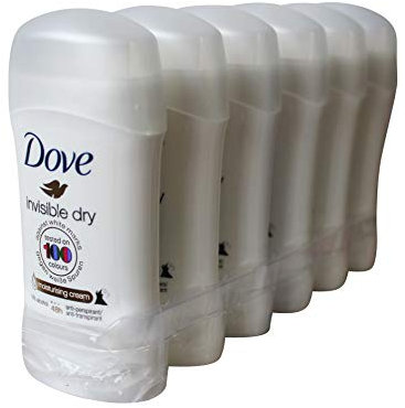 Dove Invisible Dry Antitranspirant Stick Bundle – 6 x 40 ml – mit Feuchtigkeitscreme und Anti-weißen Markierungen