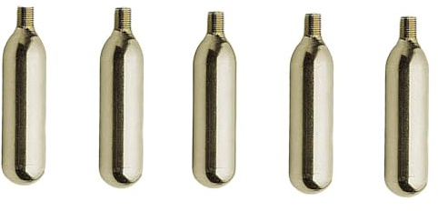 Laxzo ® CO2 Cartridge 12g Gas Canisters Threaded Gas Capsule For Inflator, Airsoft Guns, Pistol, Cycling, Tires, Bike Pump & CO2 Airsoft Accessories 5PCS